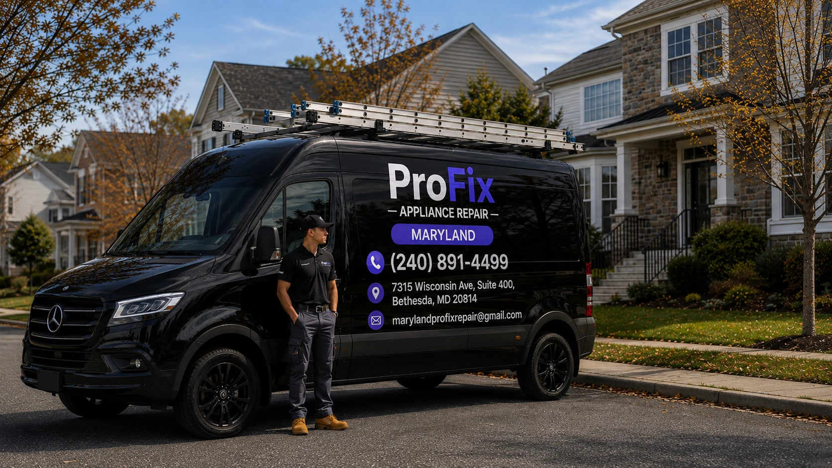 ProFix Appliance Repair Maryland technician repairing a home appliance